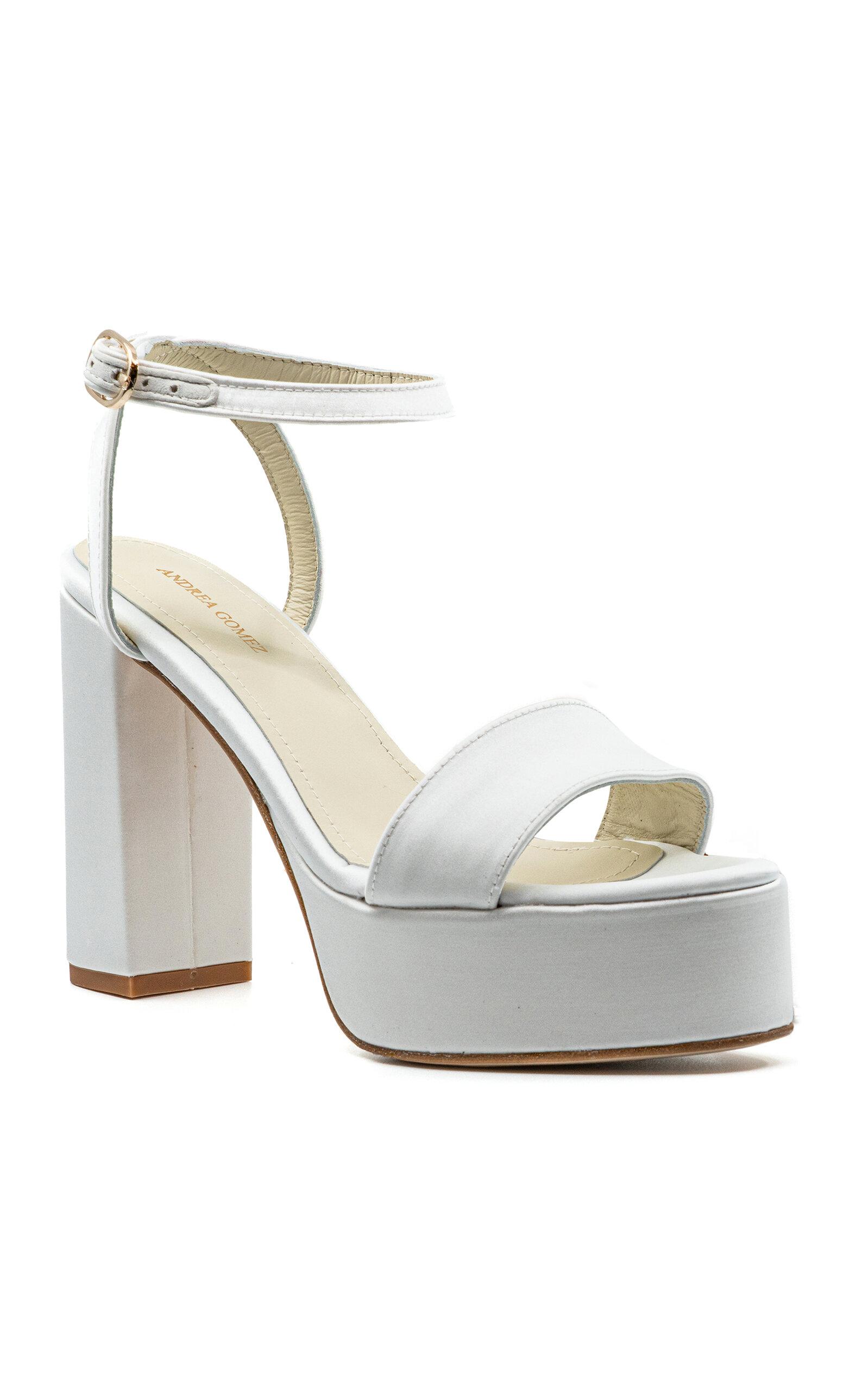 Andrea Gomez Becka Satin Platform Sandals - Moda Operandi by ANDREA GOMEZ