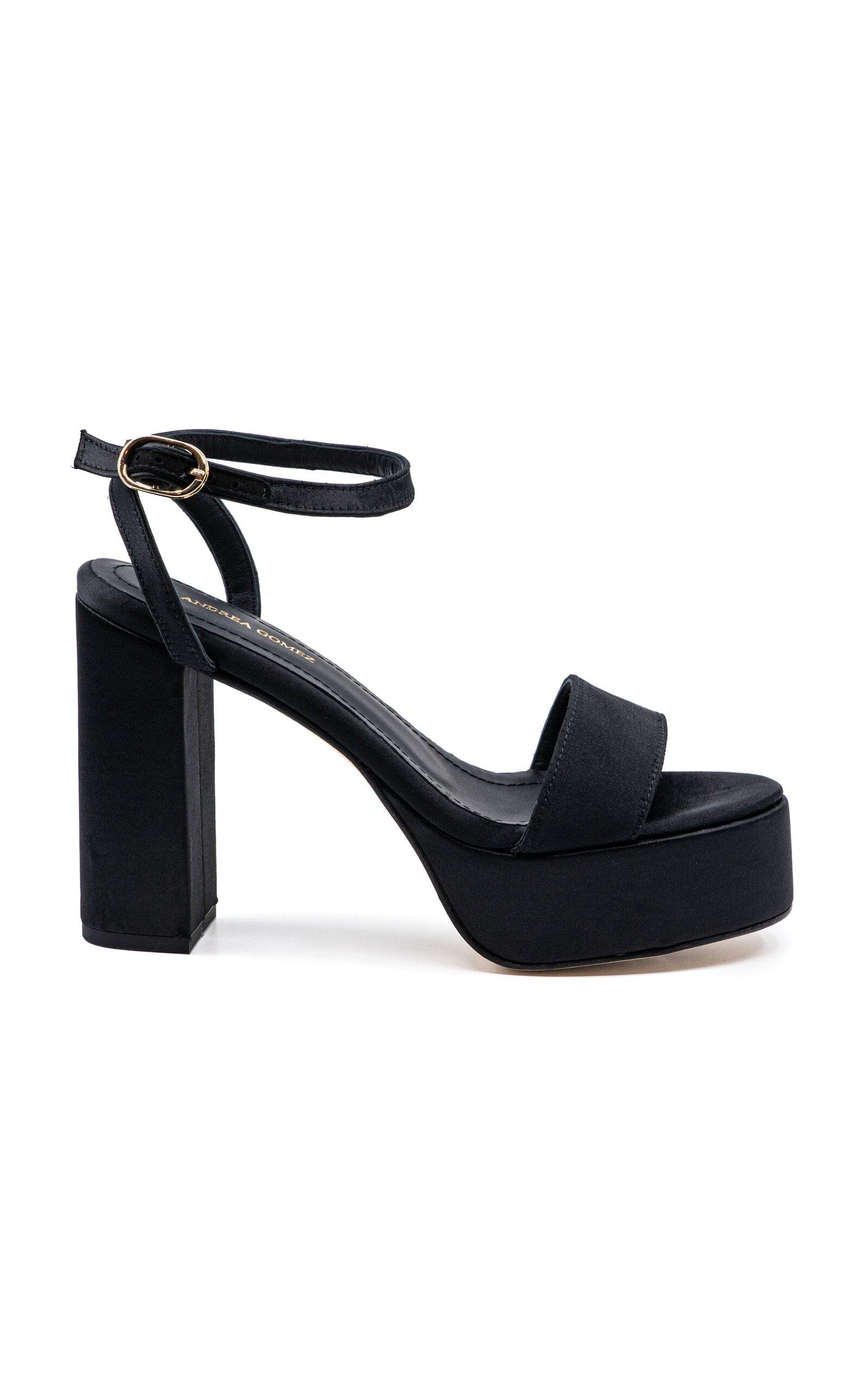 Andrea Gomez Becka Satin Platform Sandals - Moda Operandi by ANDREA GOMEZ