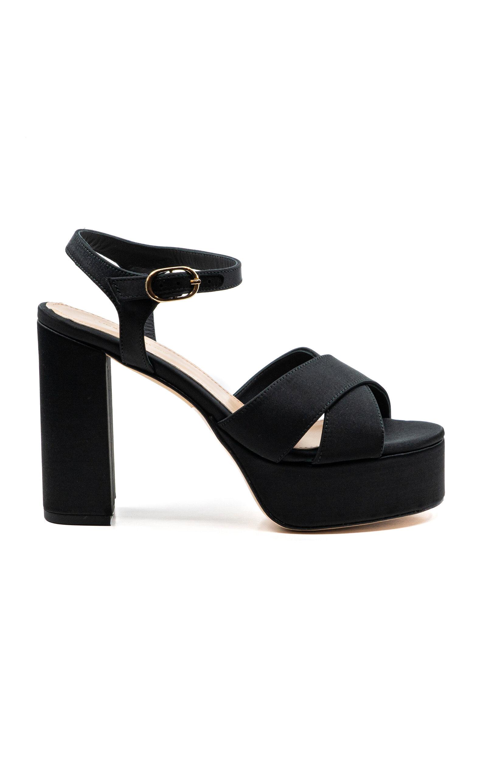 Andrea Gomez Bella Satin Platform Sandals - Moda Operandi by ANDREA GOMEZ