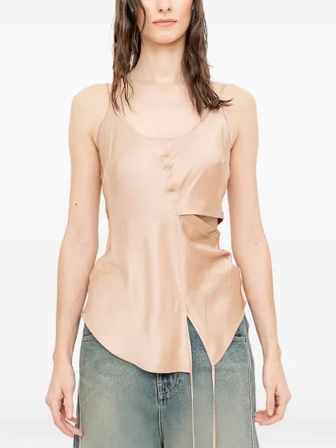 cut-out asymmetric tank top by ANDREA YA AQOV