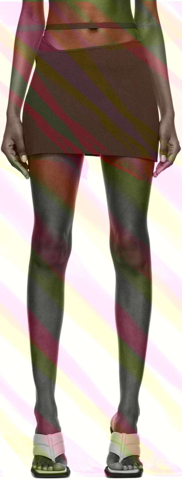 Brown Cutout Miniskirt by ANDREADAMO