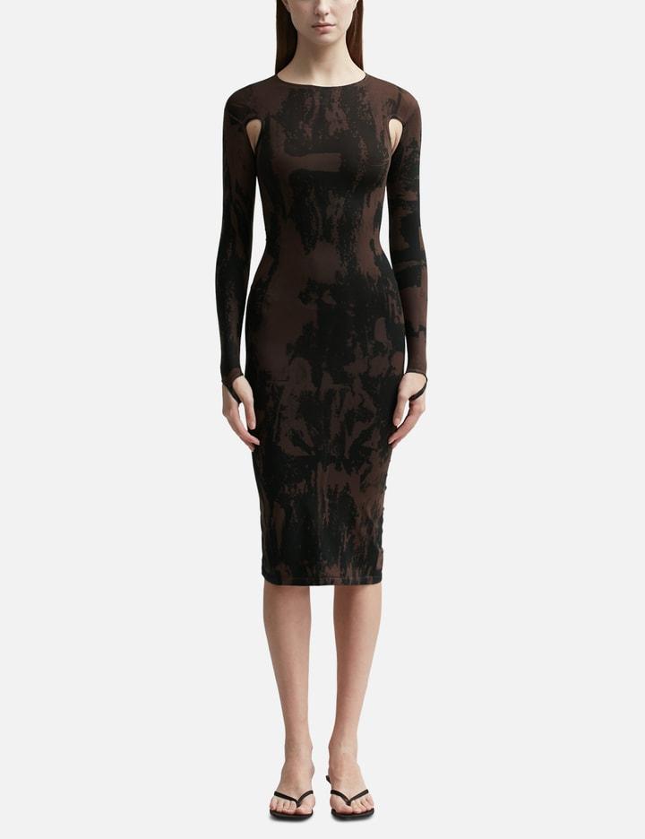 CUT-OUT PRINTED SCULPTING DRESS by ANDREADAMO