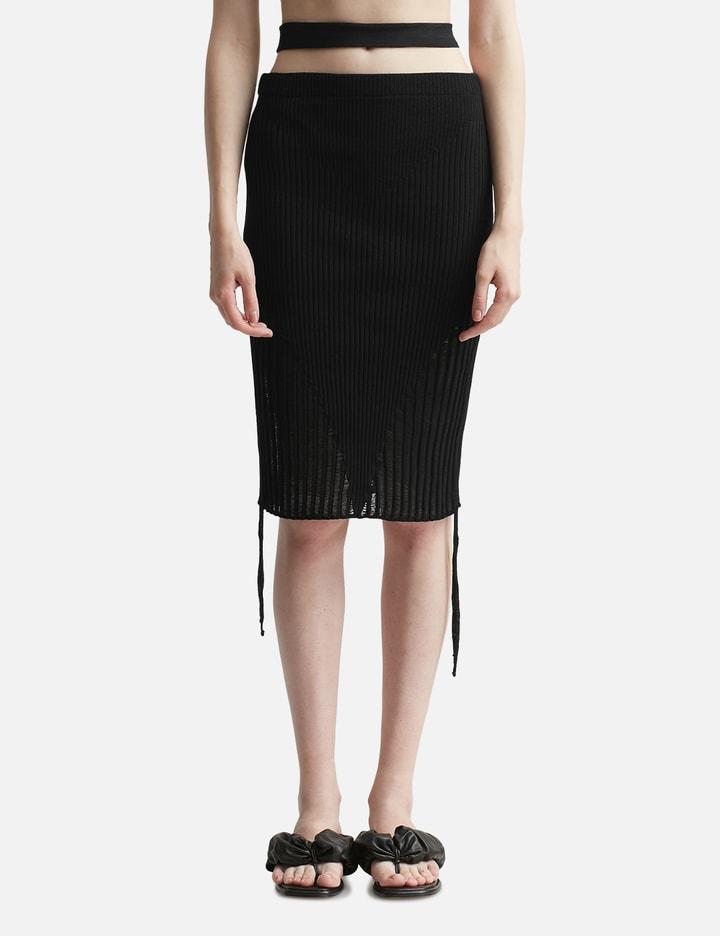 Ribbed Knit Pencil Skirt by ANDREADAMO