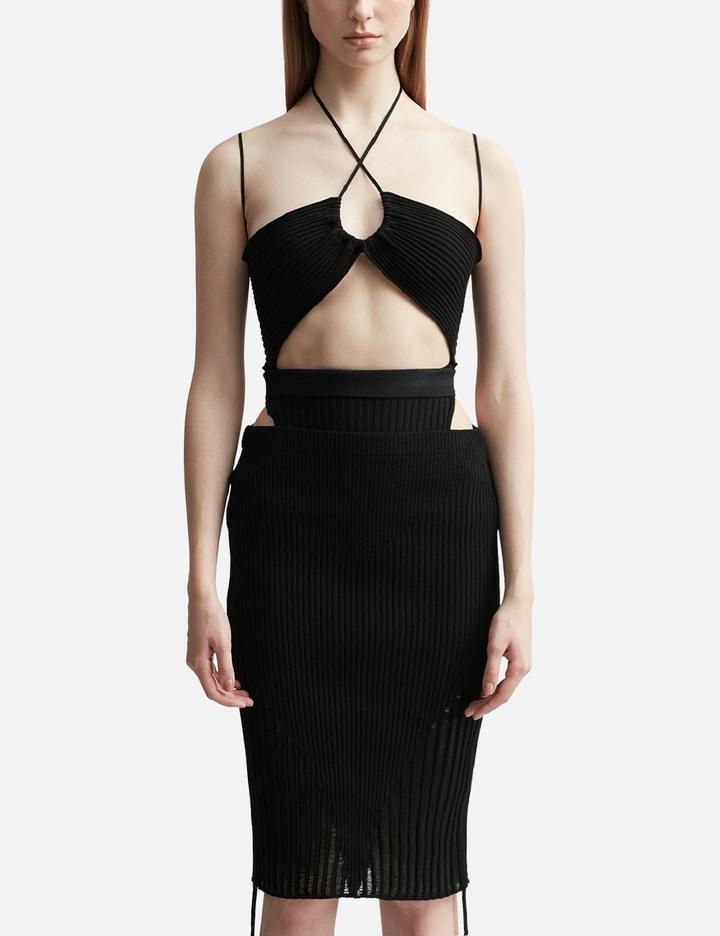 Ribbed Knitleeveless Bodysuit by ANDREADAMO