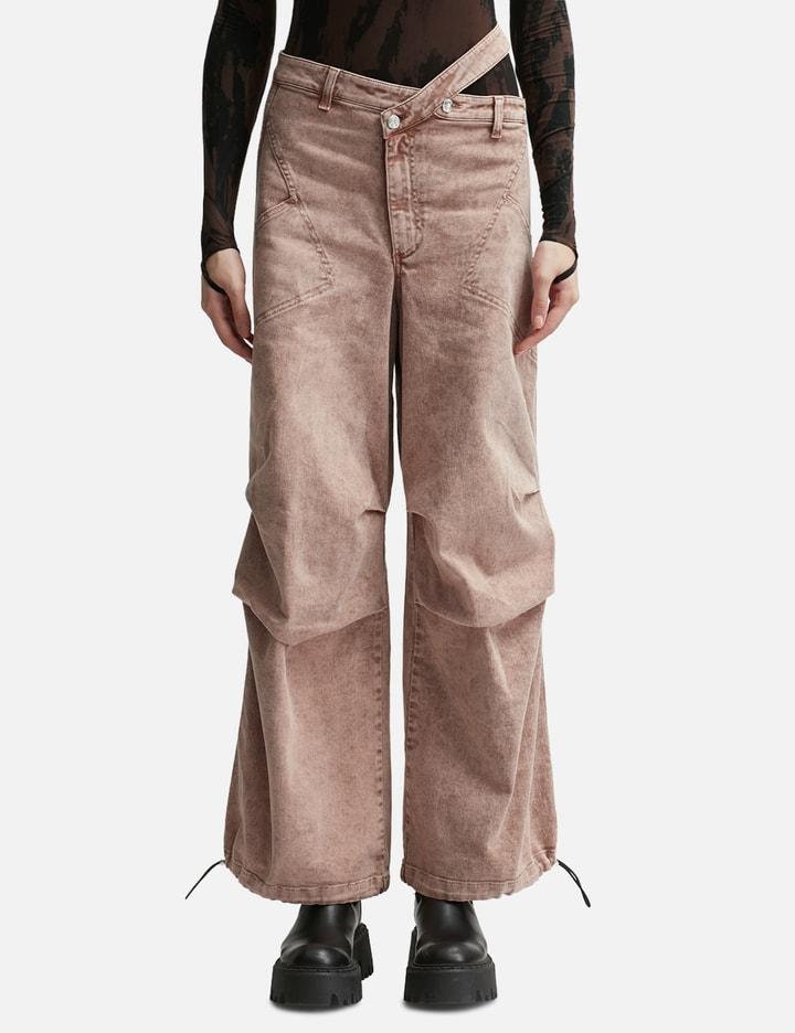 WASHED DENIM CARGO PANTS by ANDREADAMO