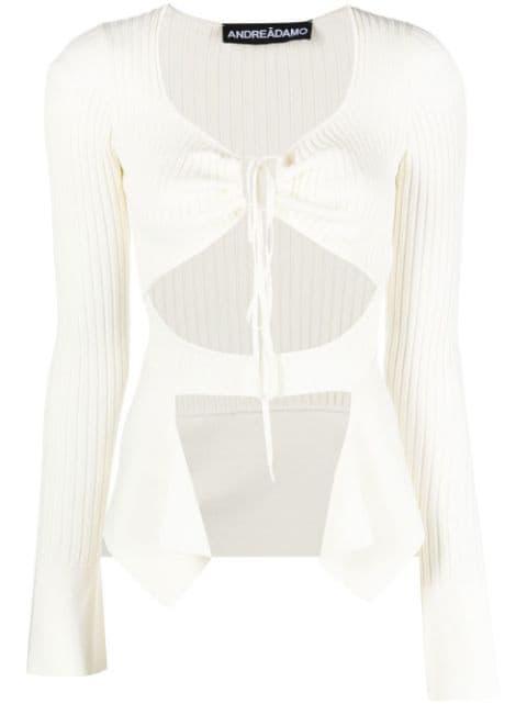 asymmetric cut-out top by ANDREADAMO