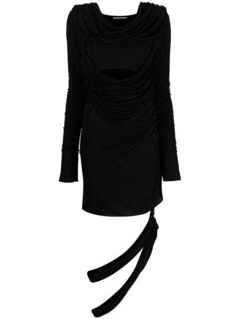 asymmetric draped cut-out dress by ANDREADAMO