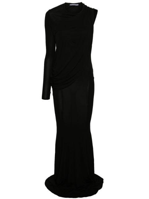 asymmetric draped maxi dress by ANDREADAMO