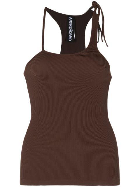 asymmetric ribbed tank top by ANDREADAMO