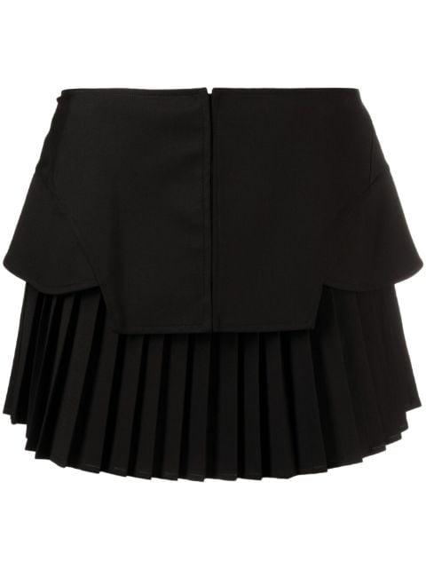 corset-detail pleated miniskirt by ANDREADAMO