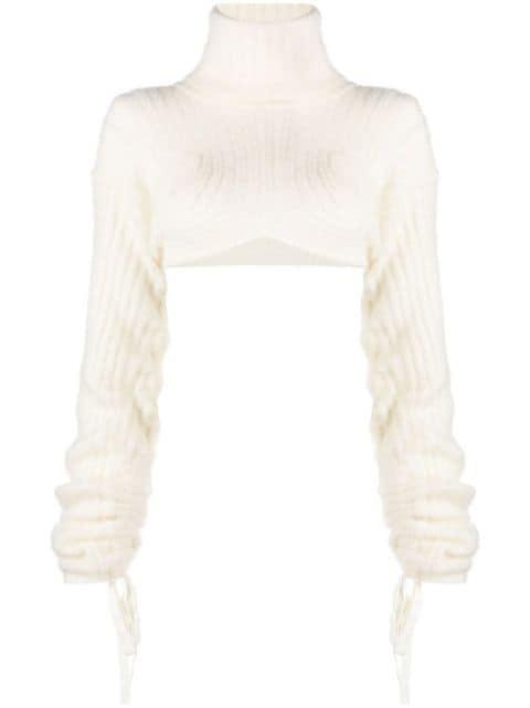 cropped rollneck jumper by ANDREADAMO