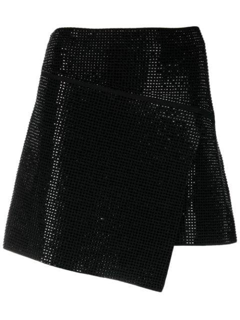 crystal-embellished asymmetric skirt by ANDREADAMO