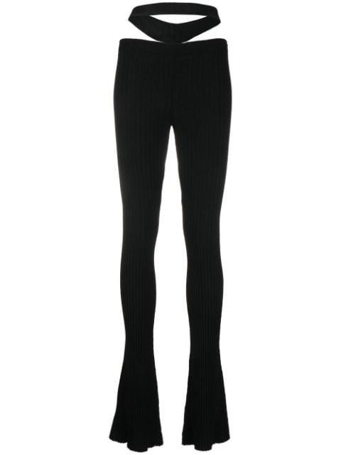 cut-out ribbed-knit trousers by ANDREADAMO