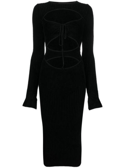 cut-out ribbed midi dress by ANDREADAMO