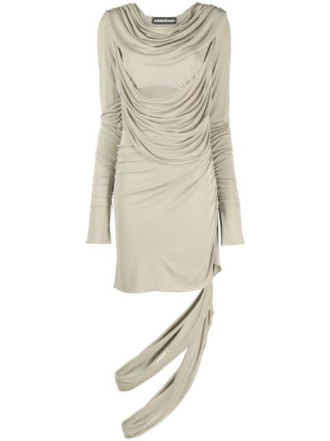 draped cut-out dress by ANDREADAMO