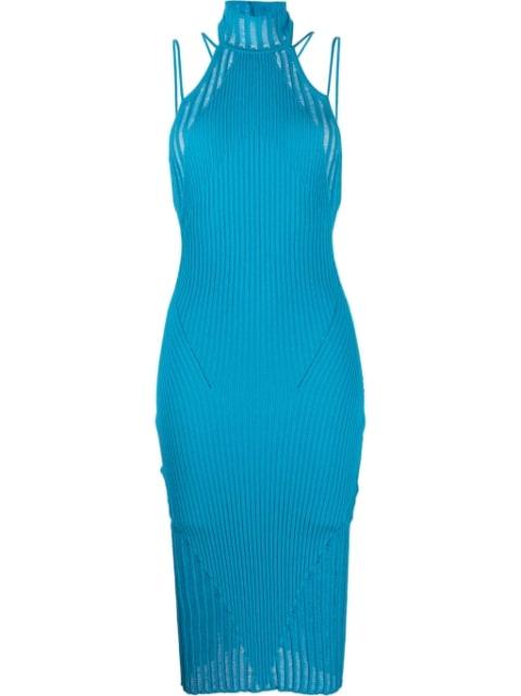 halterneck knitted midi dress by ANDREADAMO