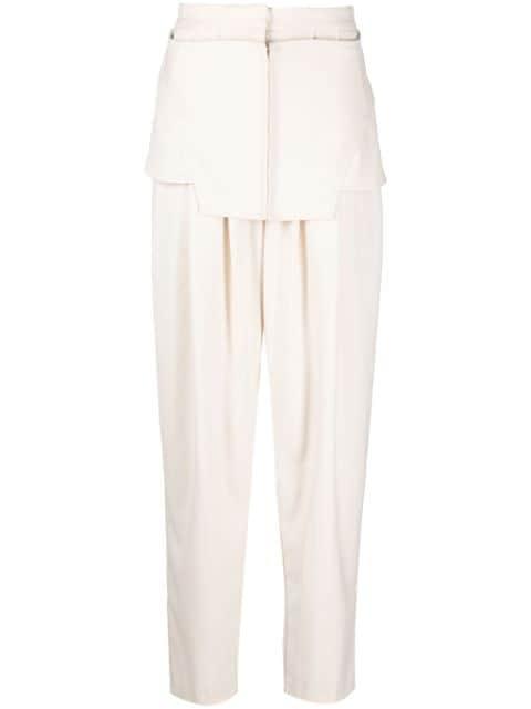 layered-detail high-waist trousers by ANDREADAMO