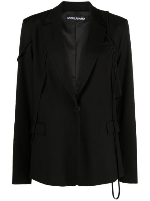 layered-detail notched-lapels blazer by ANDREADAMO