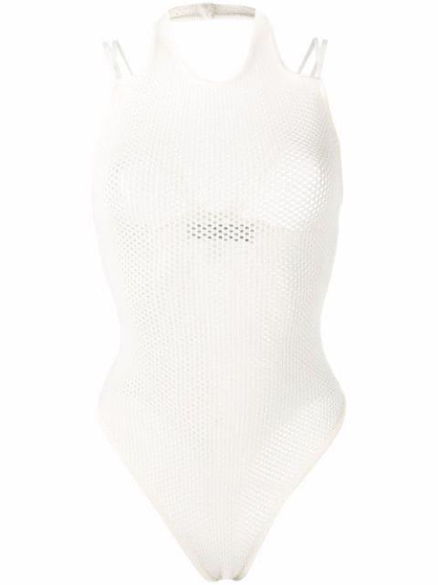 mesh panelled swimsuit by ANDREADAMO