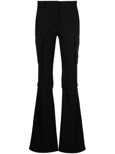 mid-rise detachable flared trousers by ANDREADAMO