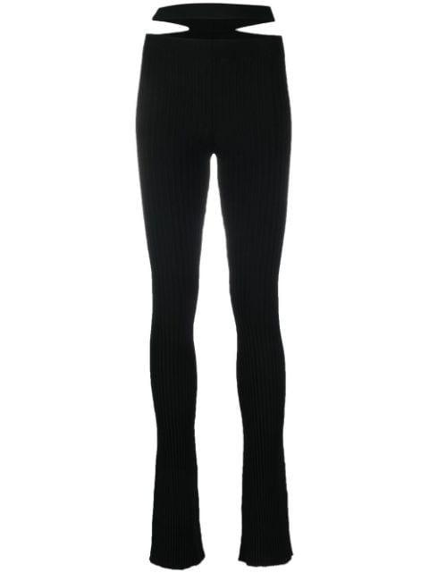 ribbed-knit cut-out trousers by ANDREADAMO