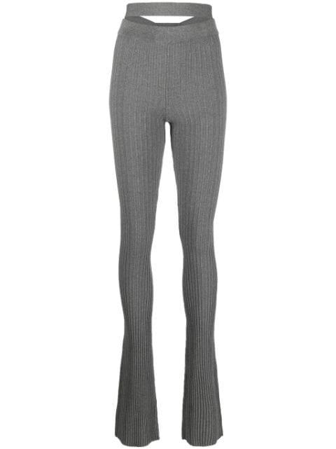 ribbed-knit flared trousers by ANDREADAMO