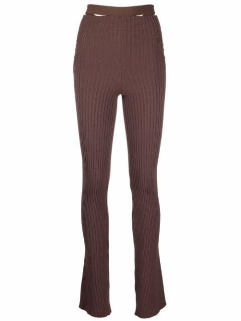 ribbed-knit flared trousers by ANDREADAMO
