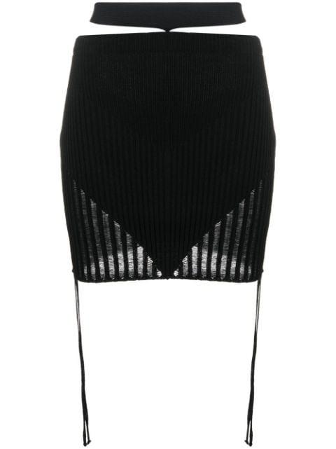 ribbed-knit mini skirt by ANDREADAMO