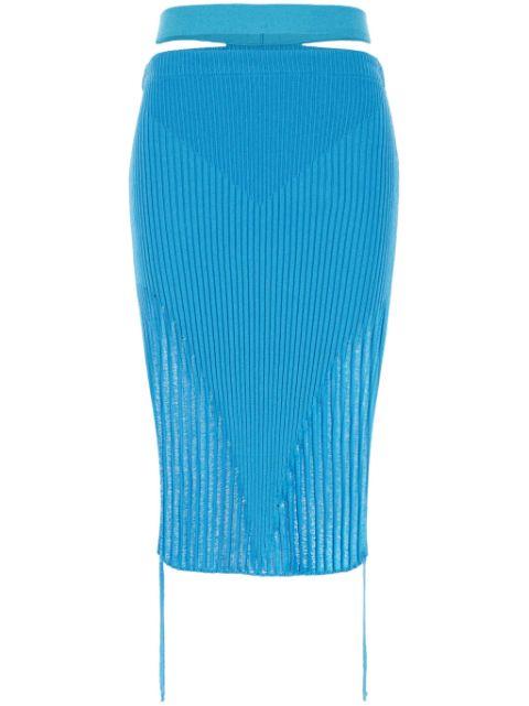 ribbed knit pencil skirt by ANDREADAMO