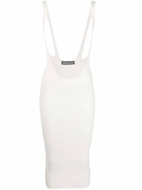 ribbed-knit pinafore skirt by ANDREADAMO