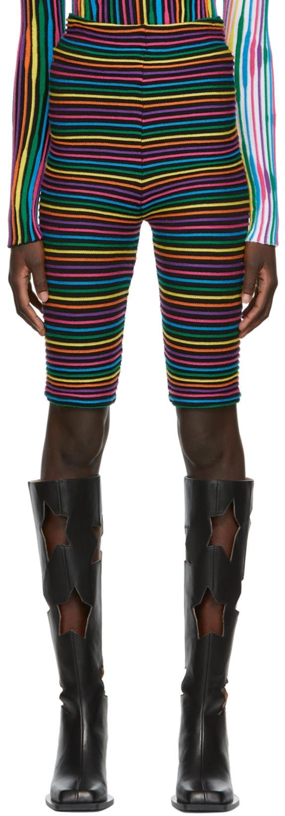 SSENSE Exclusive Multicolor Stripe Bike Shorts by ANDREJ GRONAU