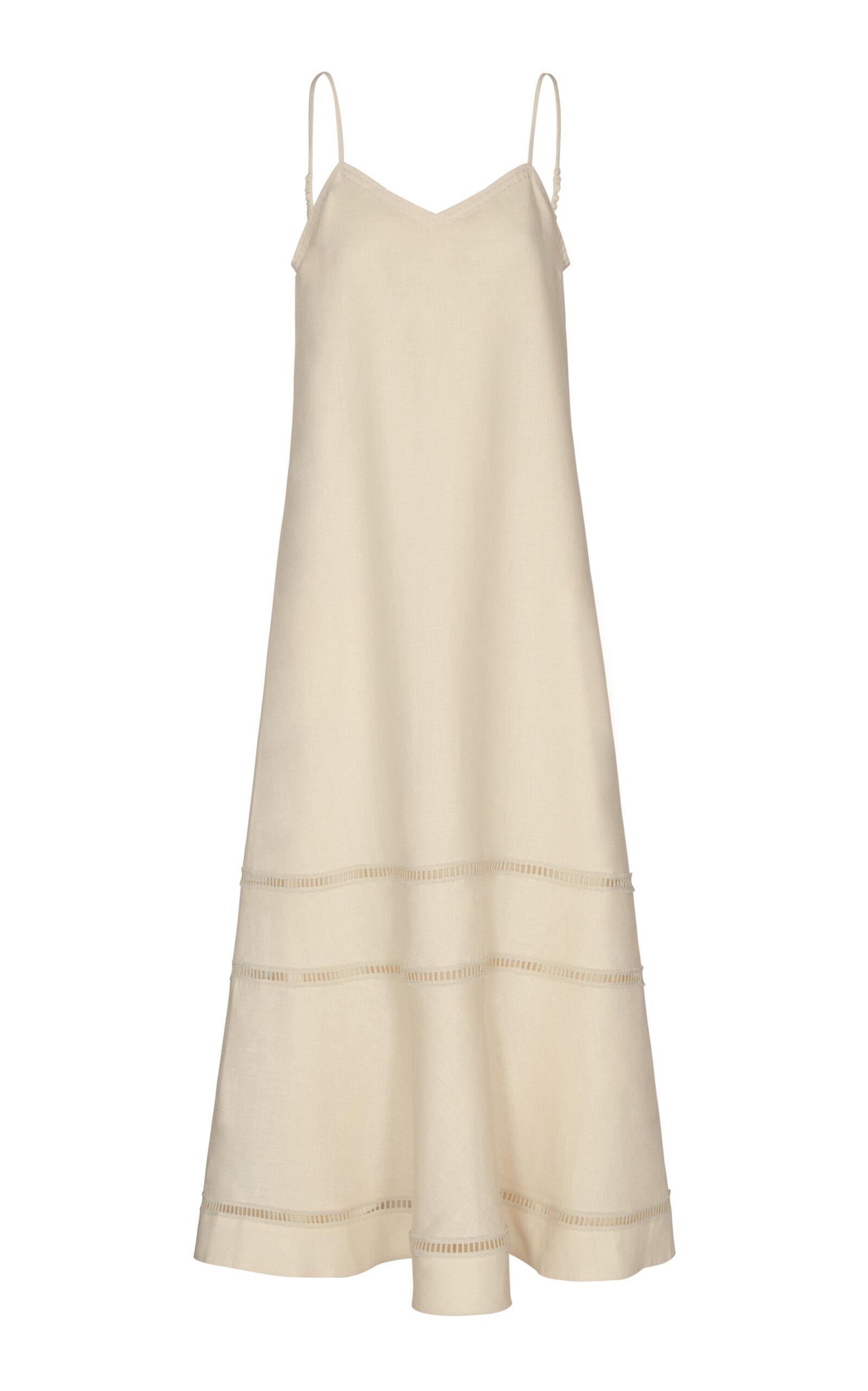 Andres Otalora Al Viento Embroidered Linen Maxi Dress - Moda Operandi by ANDRES OTALORA