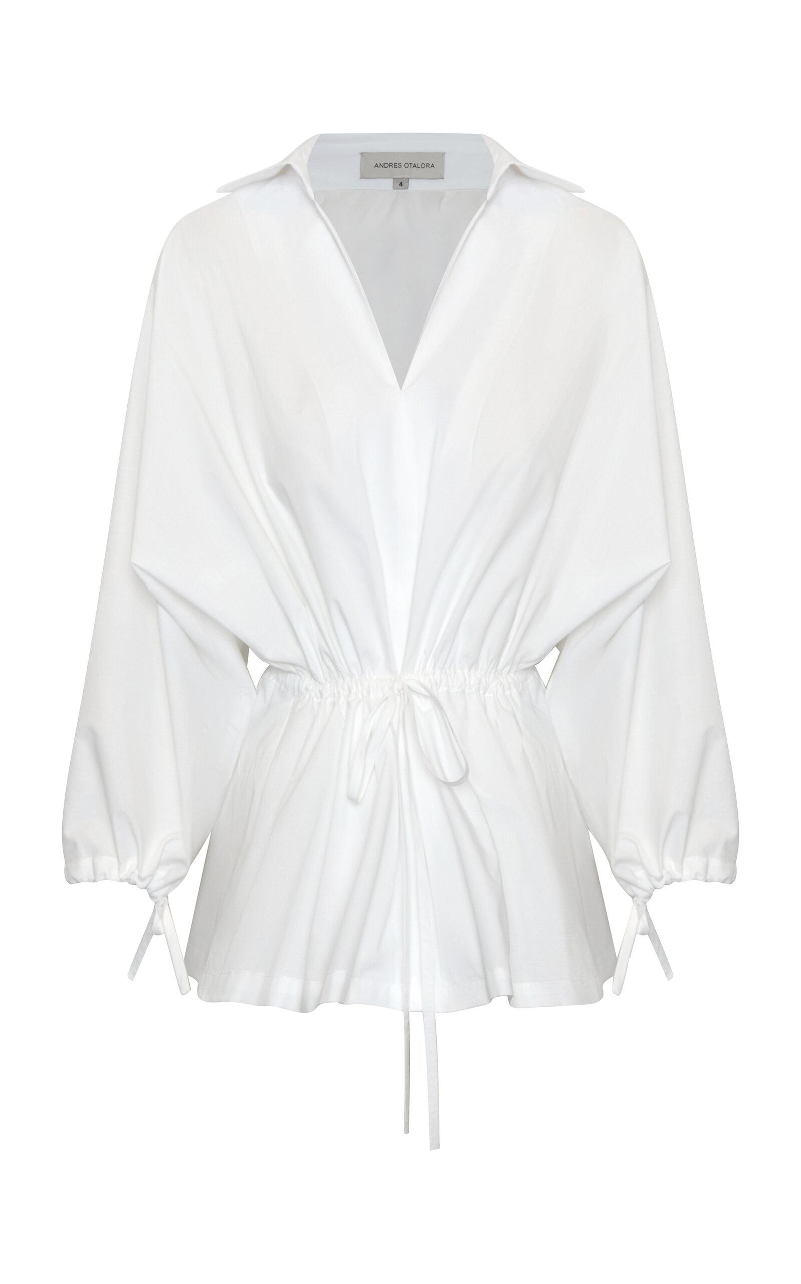 Andres Otalora Amadamia Oversized Cotton-Poplin Blouse - Moda Operandi by ANDRES OTALORA