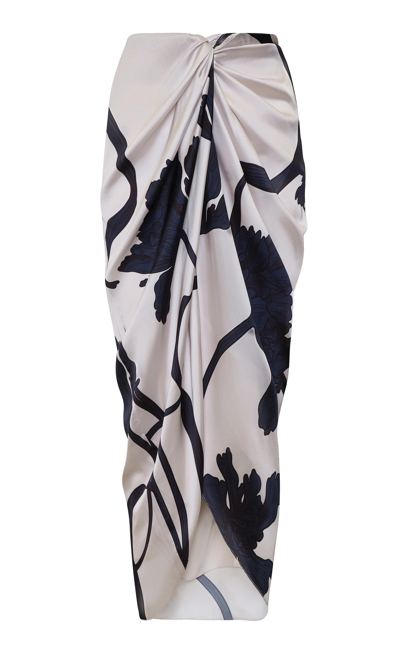 Andres Otalora Cairo Printed Pareo Midi Skirt - Moda Operandi by ANDRES OTALORA