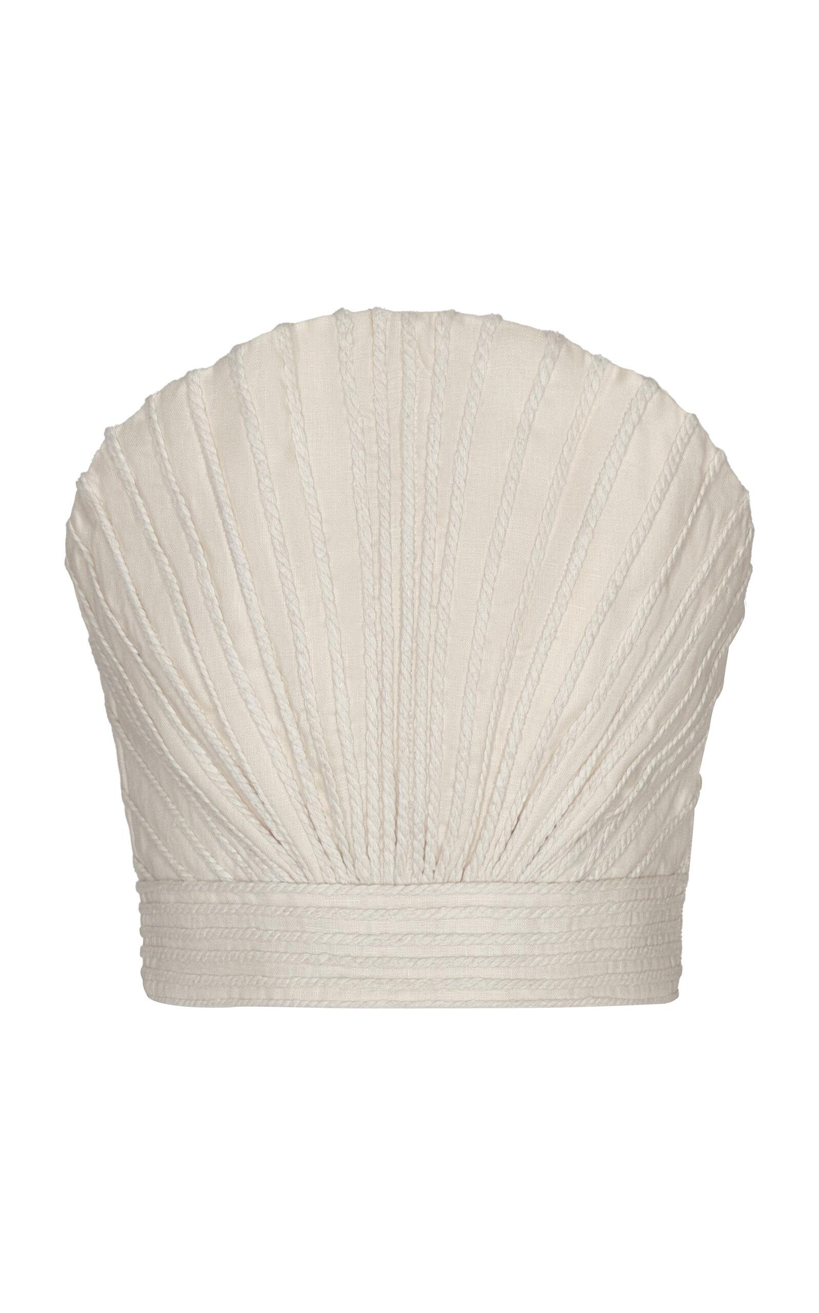 Andres Otalora Copa Cabana Embroidered Linen Top - Moda Operandi by ANDRES OTALORA