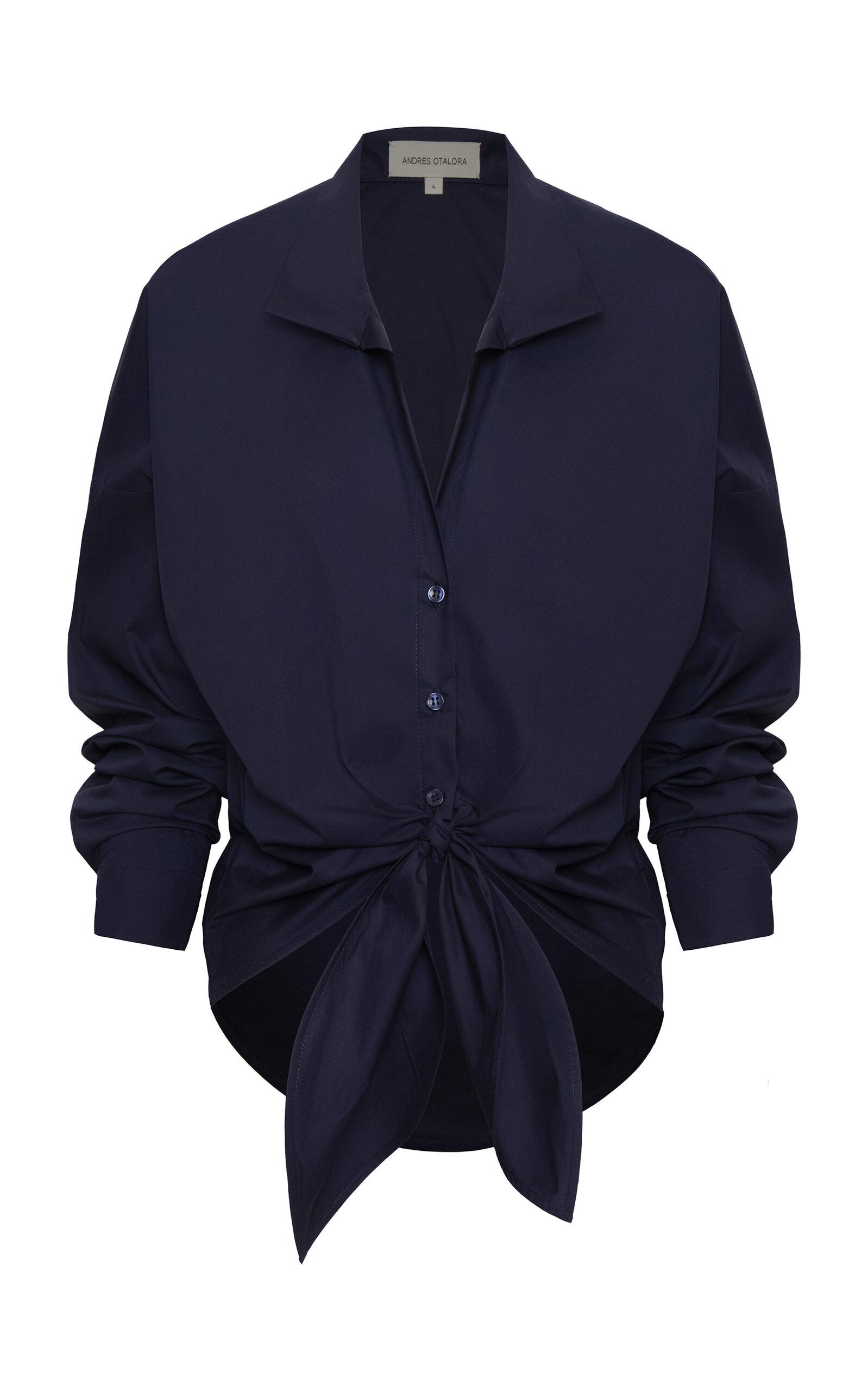 Andres Otalora Dalila Tie-Front Cotton Blouse - Moda Operandi by ANDRES OTALORA