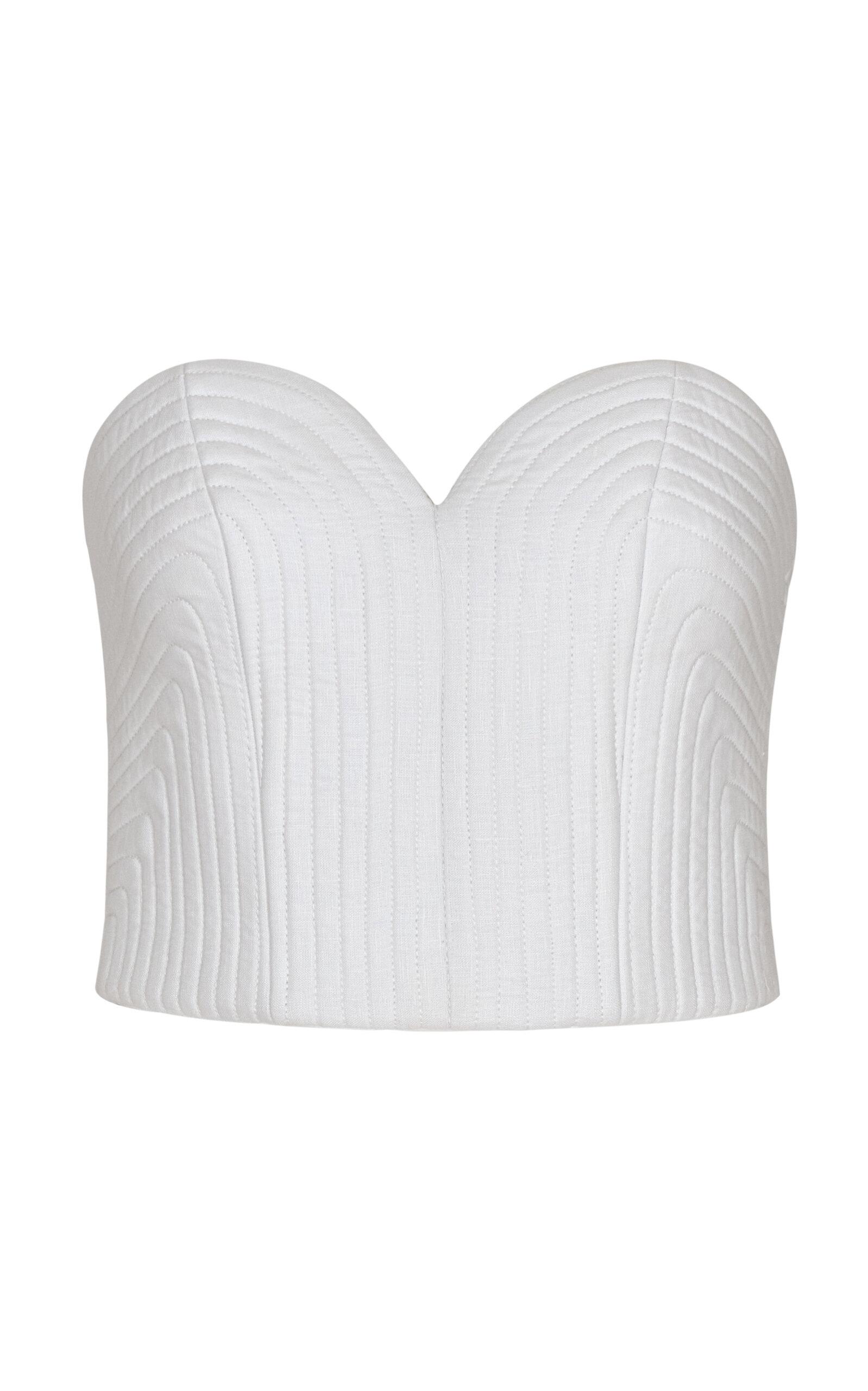 Andres Otalora De Sal Strapless Linen Top - Moda Operandi by ANDRES OTALORA