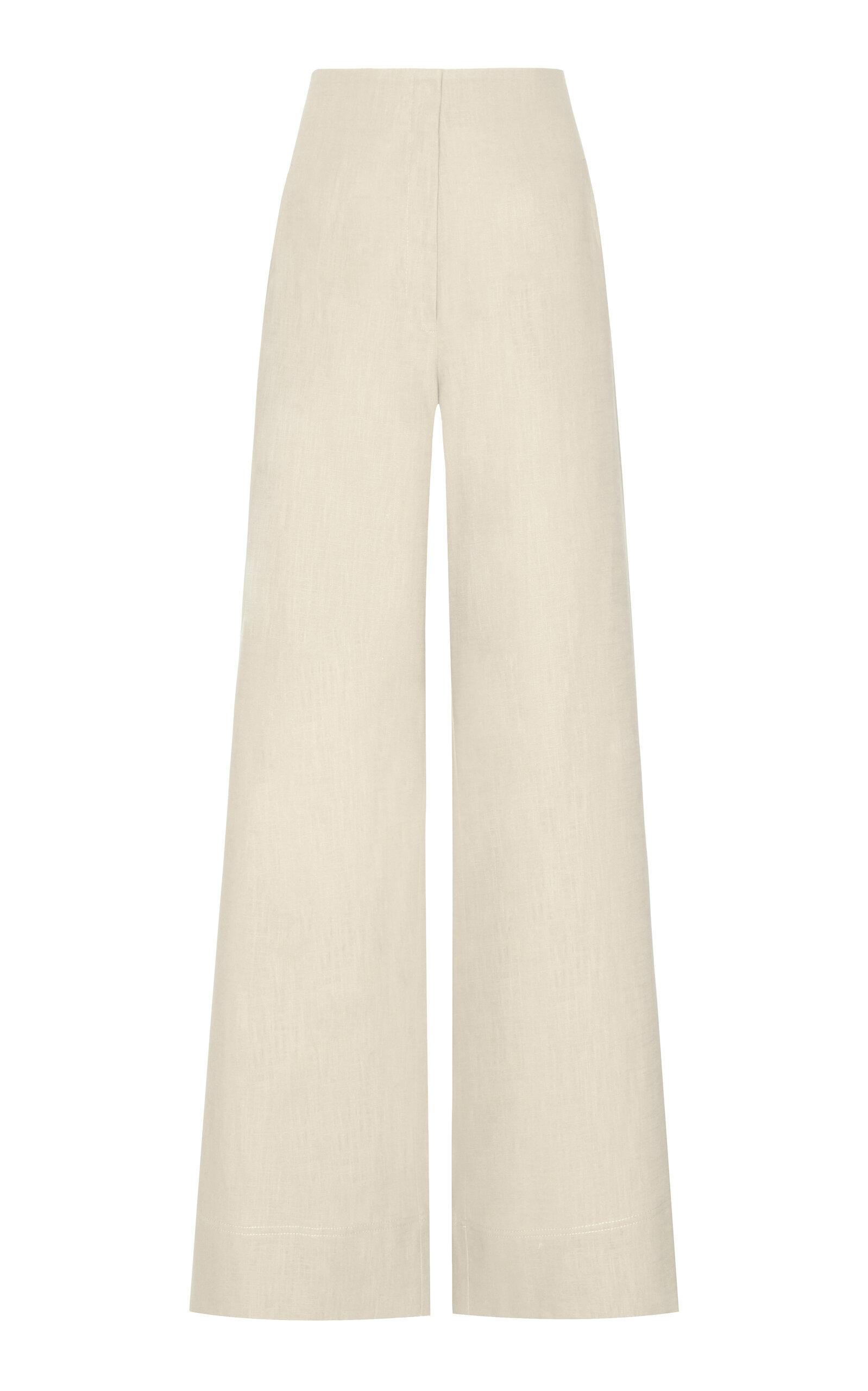 Andres Otalora El Sol Mid-Rise Linen Wide-Leg Pants - Moda Operandi by ANDRES OTALORA