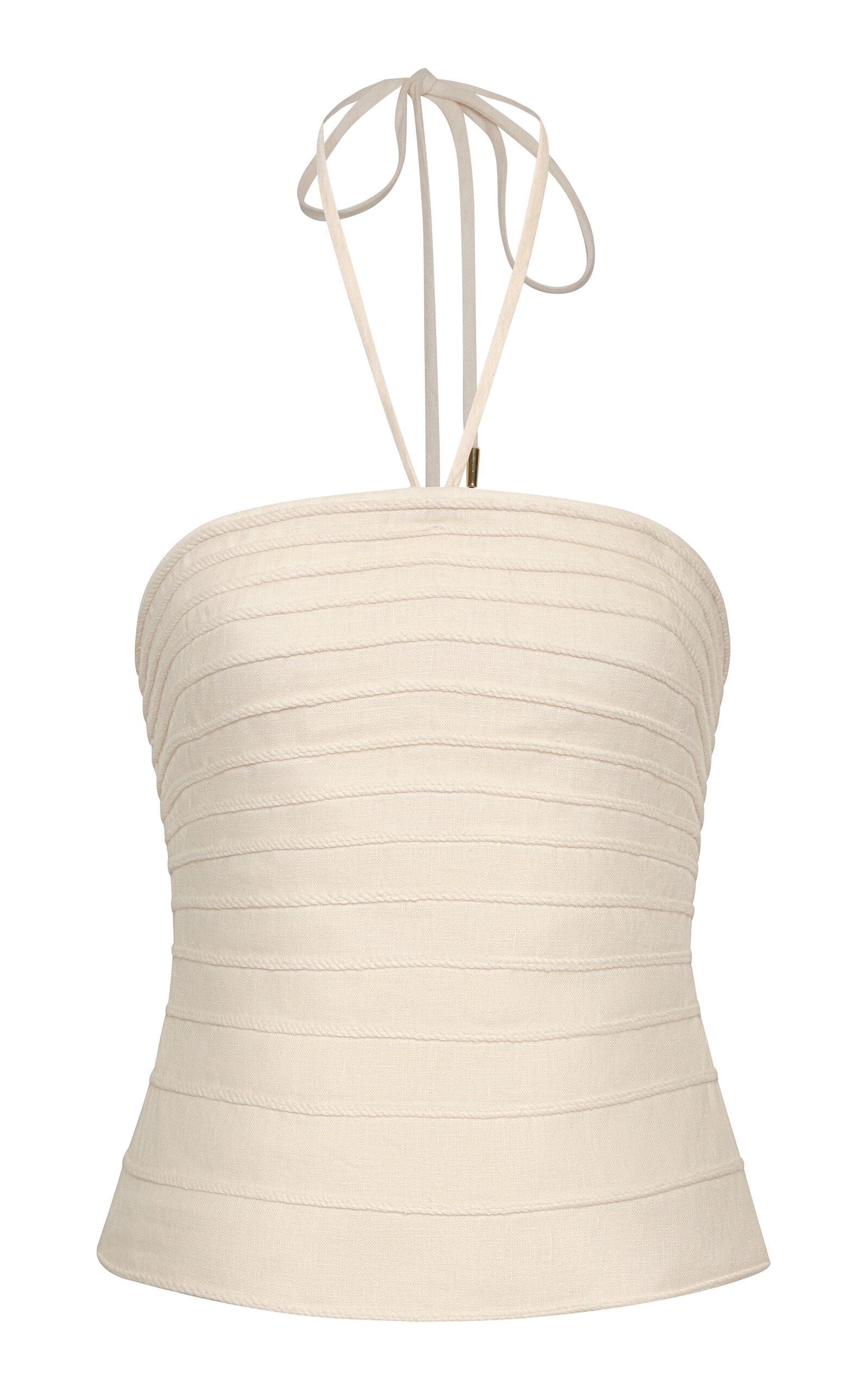 Andres Otalora En Tu Luz Embroidered Linen Top - Moda Operandi by ANDRES OTALORA