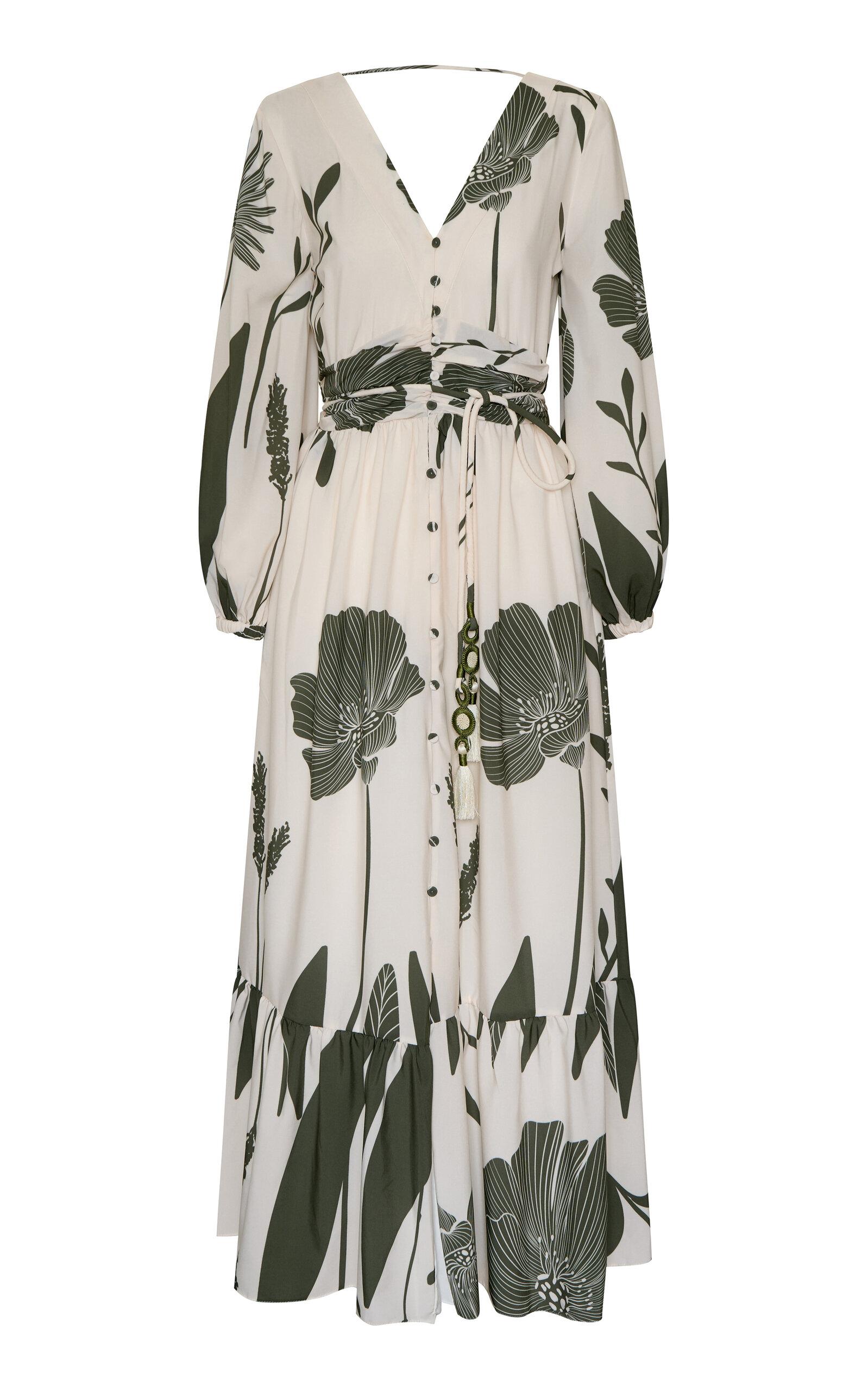 Andres Otalora Encanto del Sur Belted Floral Maxi Dress - Moda Operandi by ANDRES OTALORA