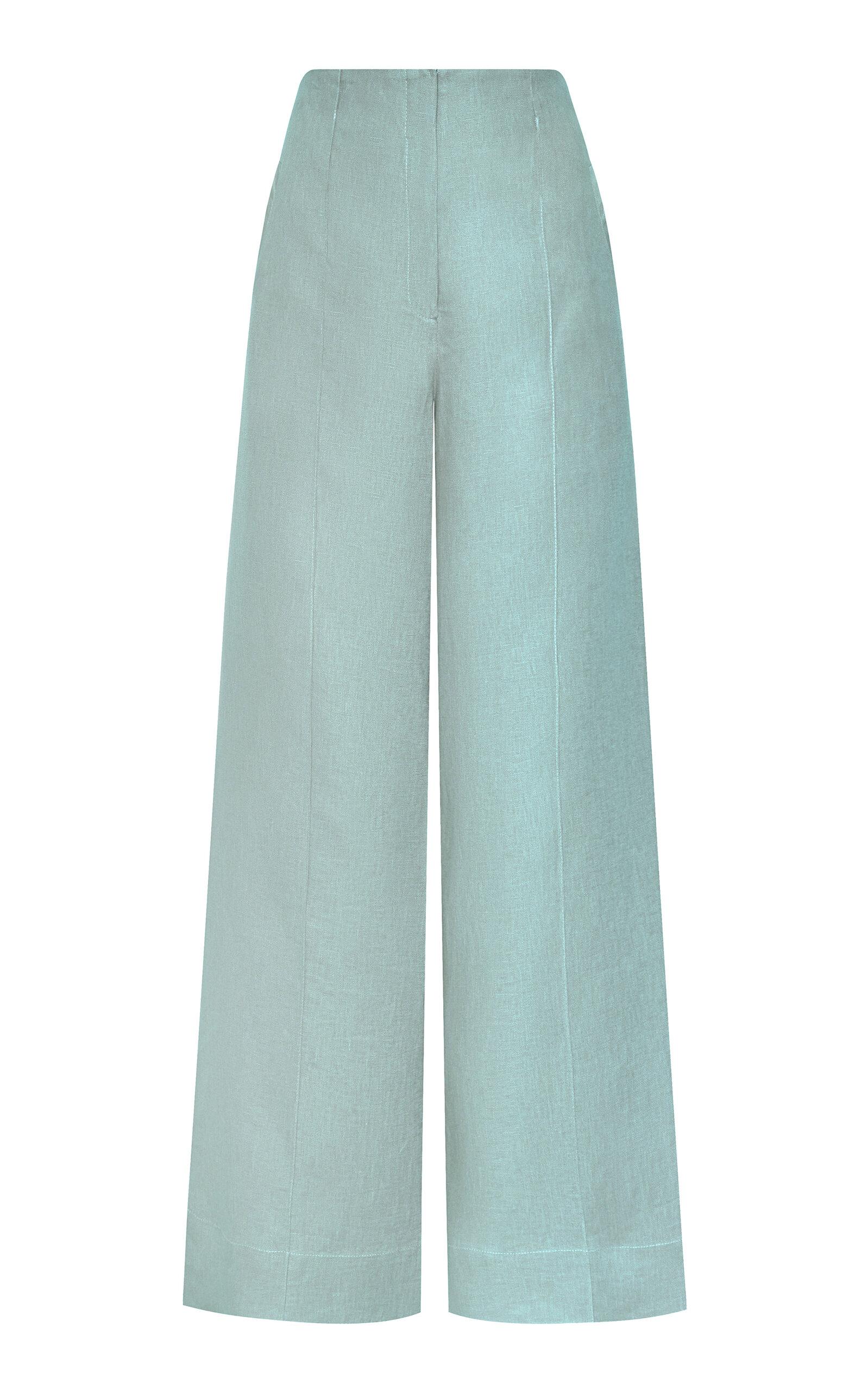 Andres Otalora La Promesa Linen Wide-Leg Pants - Moda Operandi by ANDRES OTALORA