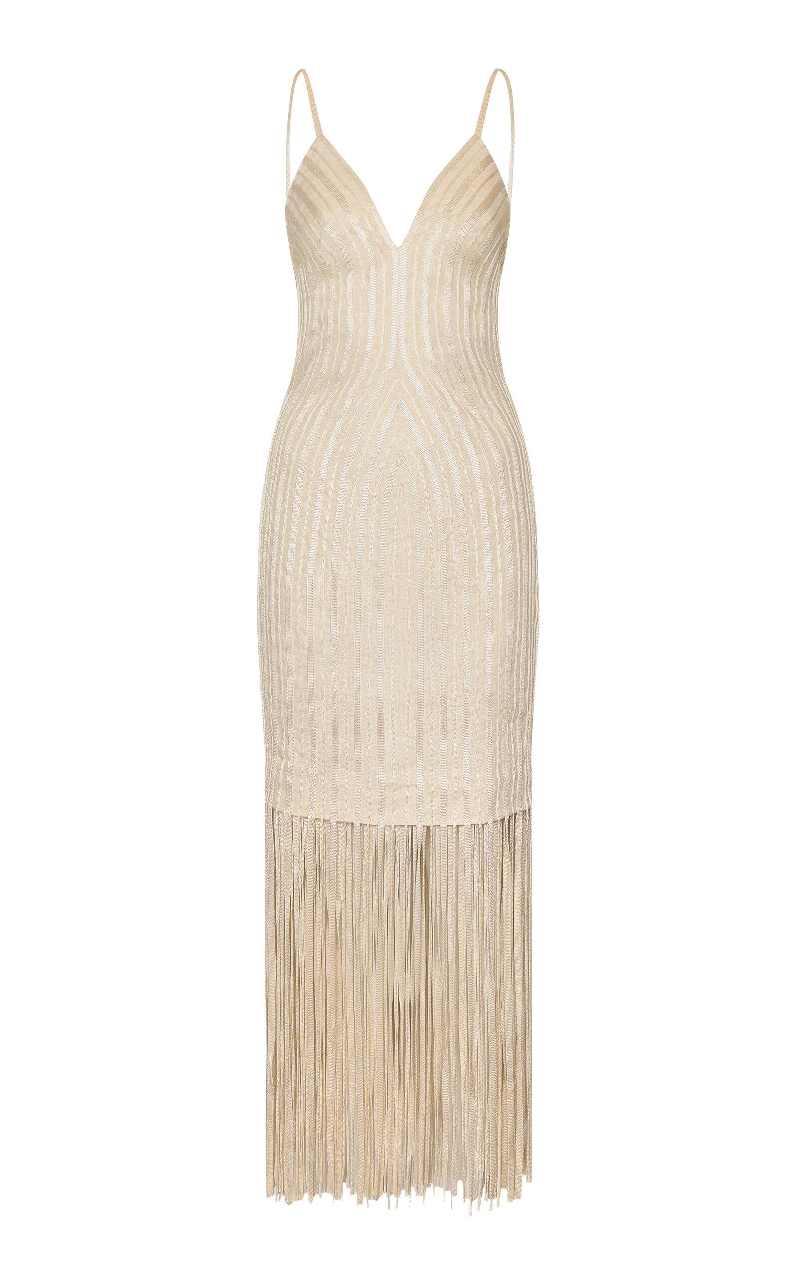 Andres Otalora Marea Lenta Fringed Maxi Dress - Moda Operandi by ANDRES OTALORA