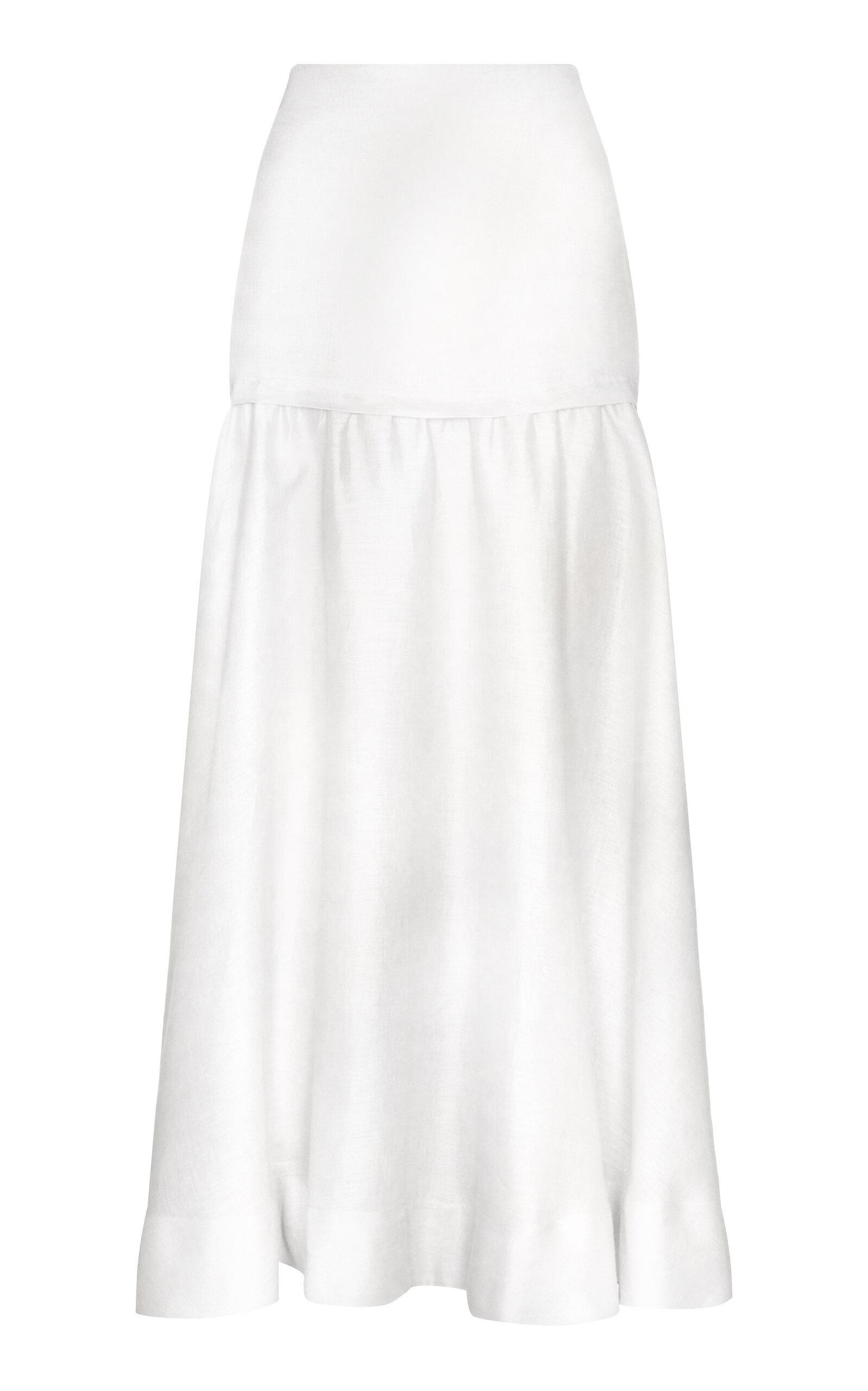 Andres Otalora - Nuestro Tesoro Drop-Waist Linen Maxi Skirt - Off-White - - Moda Operandi by ANDRES OTALORA Andres Otalora - Nuestro Tesoro Drop-Waist Linen Maxi Skirt - Off-White - - Moda Operandi by ANDRES OTALORA