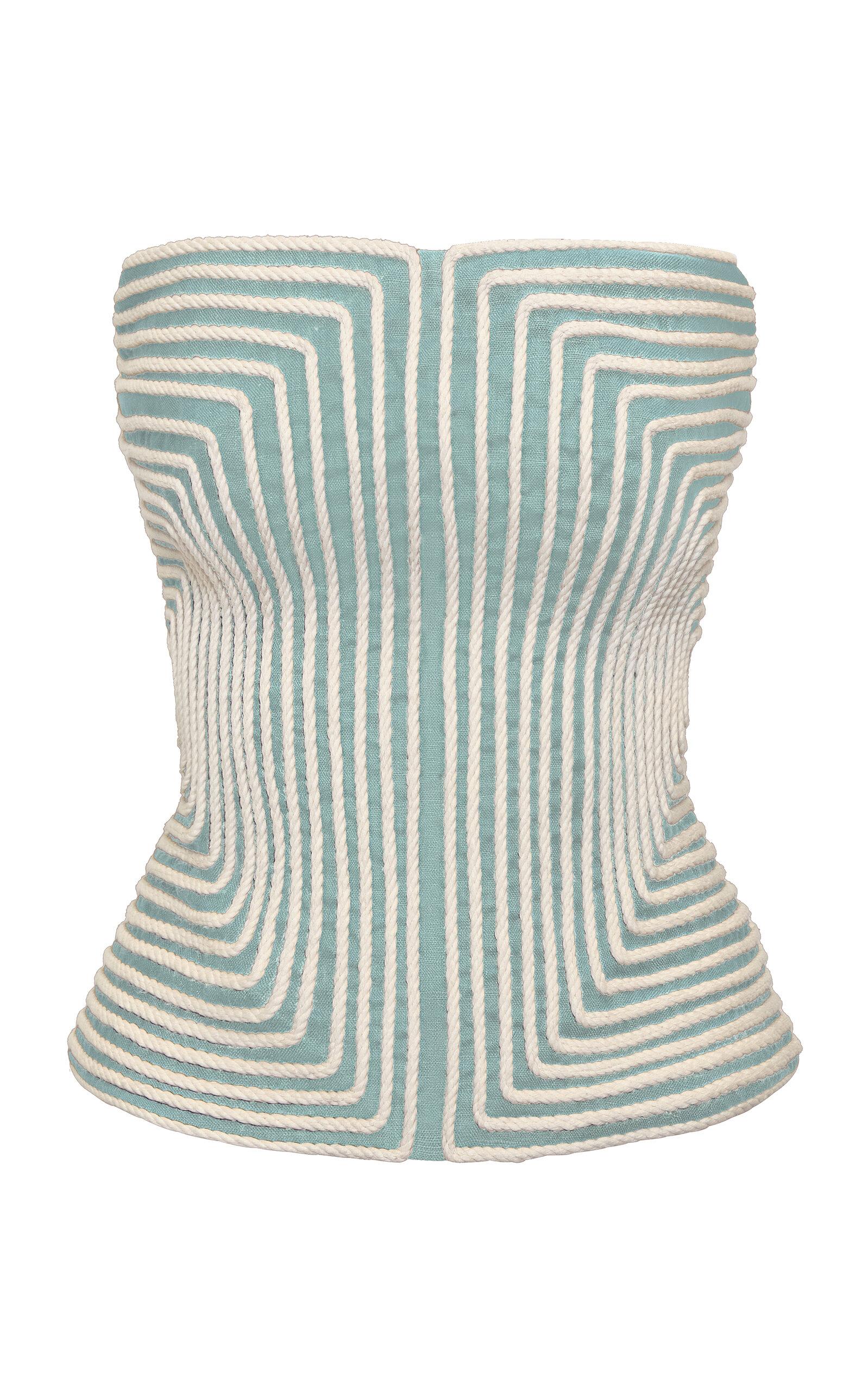 Andres Otalora Nyota Alma Embroidered Linen Top - Moda Operandi by ANDRES OTALORA