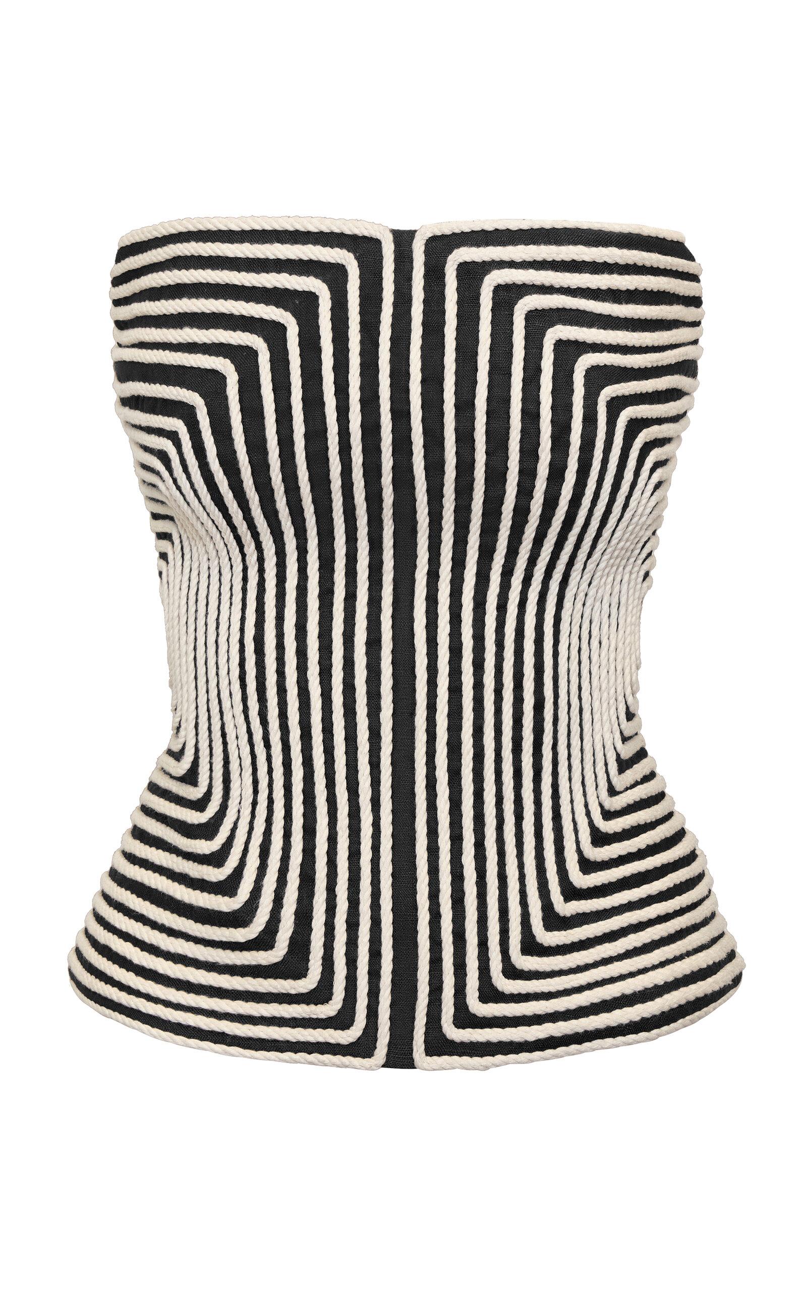 Andres Otalora Nyota Alma Embroidered Linen Top - Moda Operandi by ANDRES OTALORA