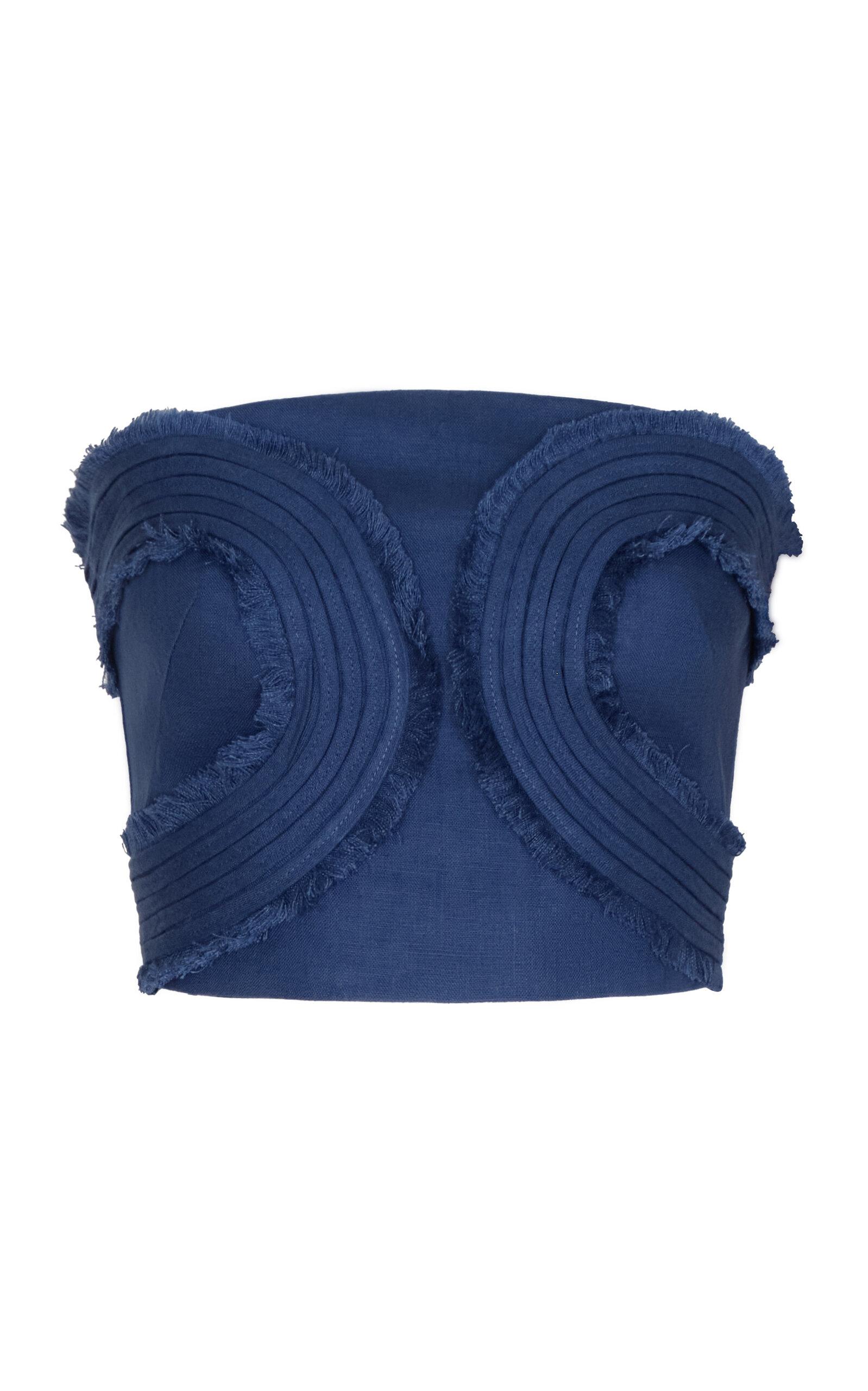 Andres Otalora Tan Calida Embroidered Linen Top - Moda Operandi by ANDRES OTALORA