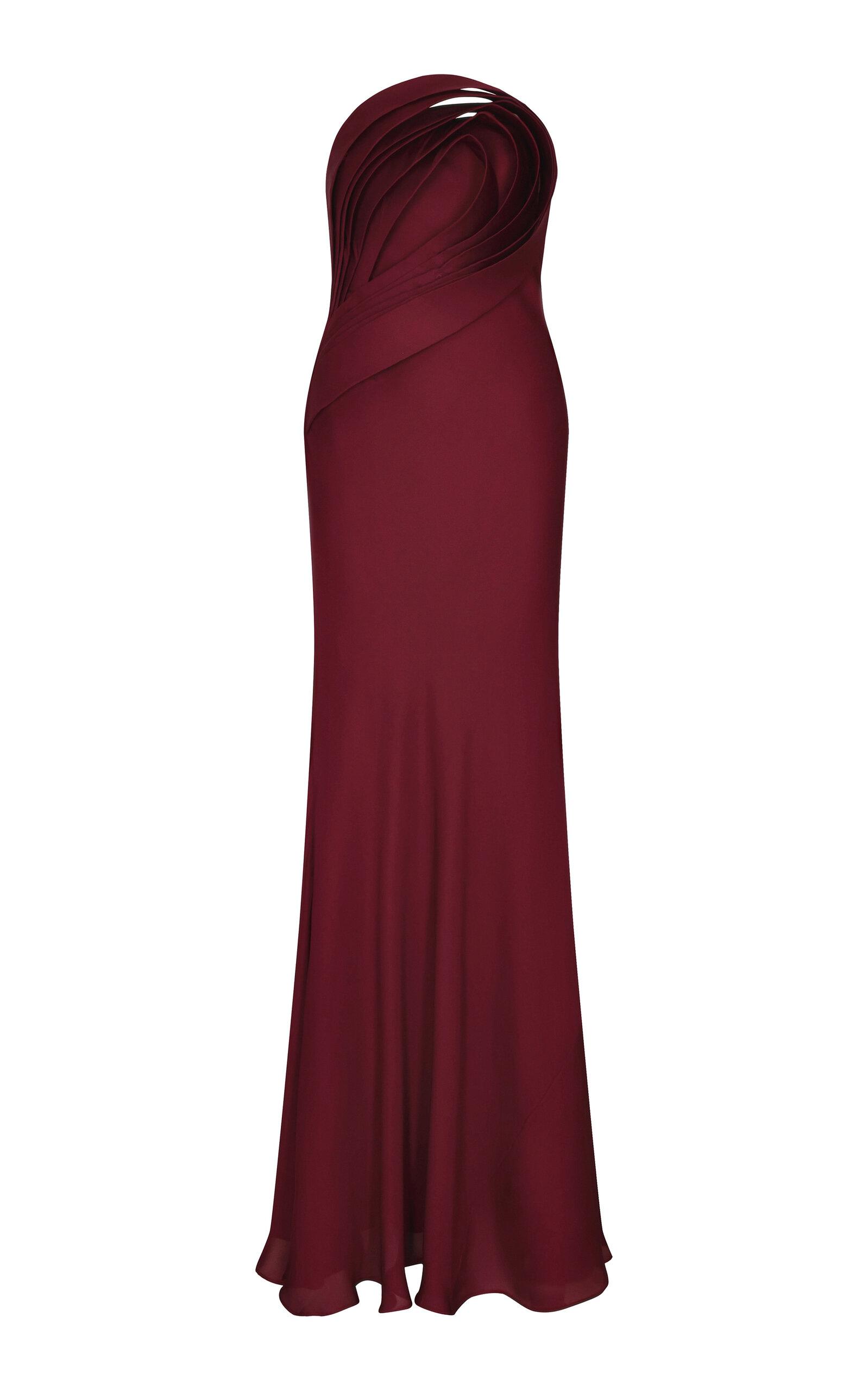 Andres Otalora Vida Entera Strapless Georgette-Silk Maxi Dress - Moda Operandi by ANDRES OTALORA