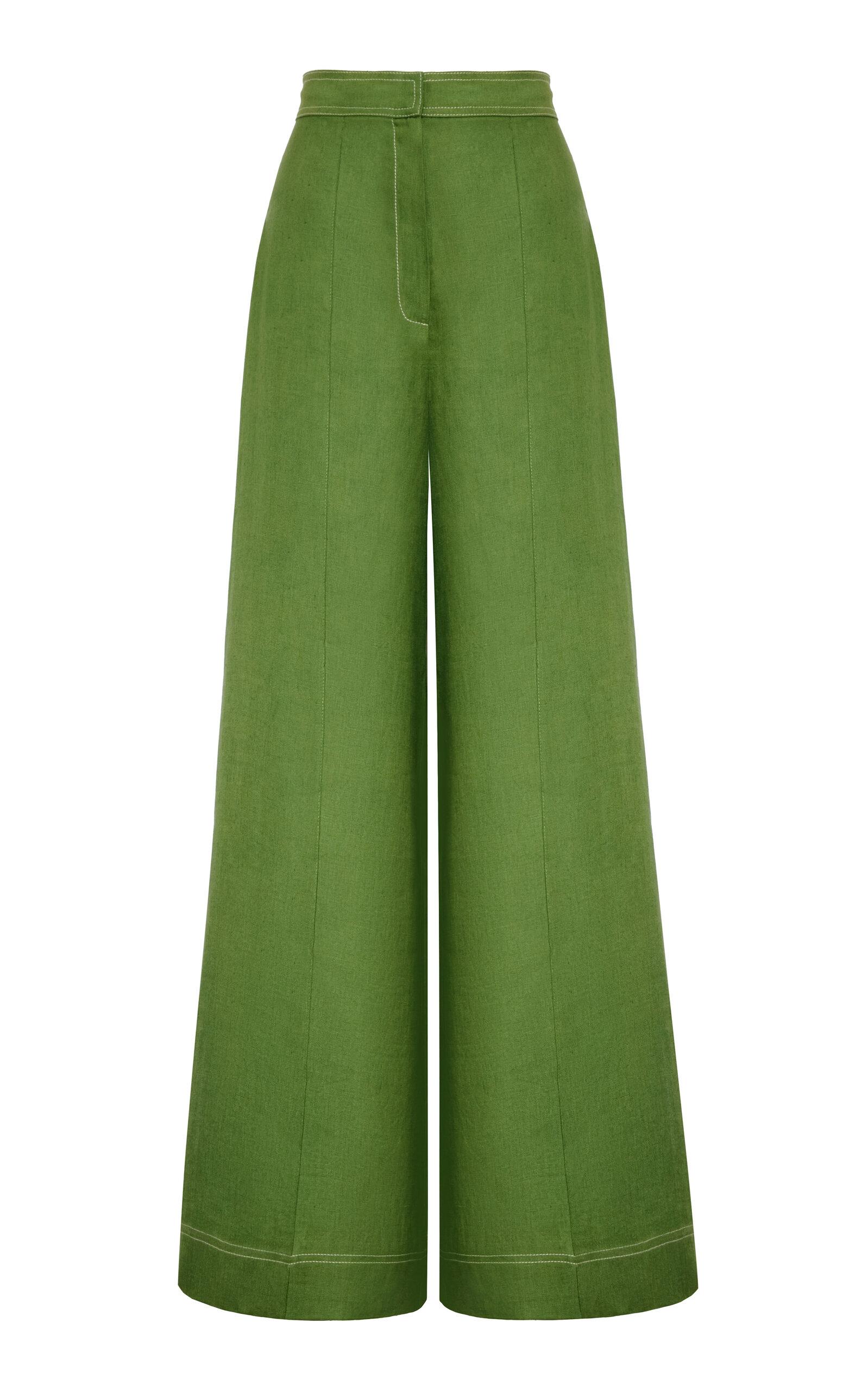 Andres Otalora Vivir Linen Wide-Leg Pants - Moda Operandi by ANDRES OTALORA