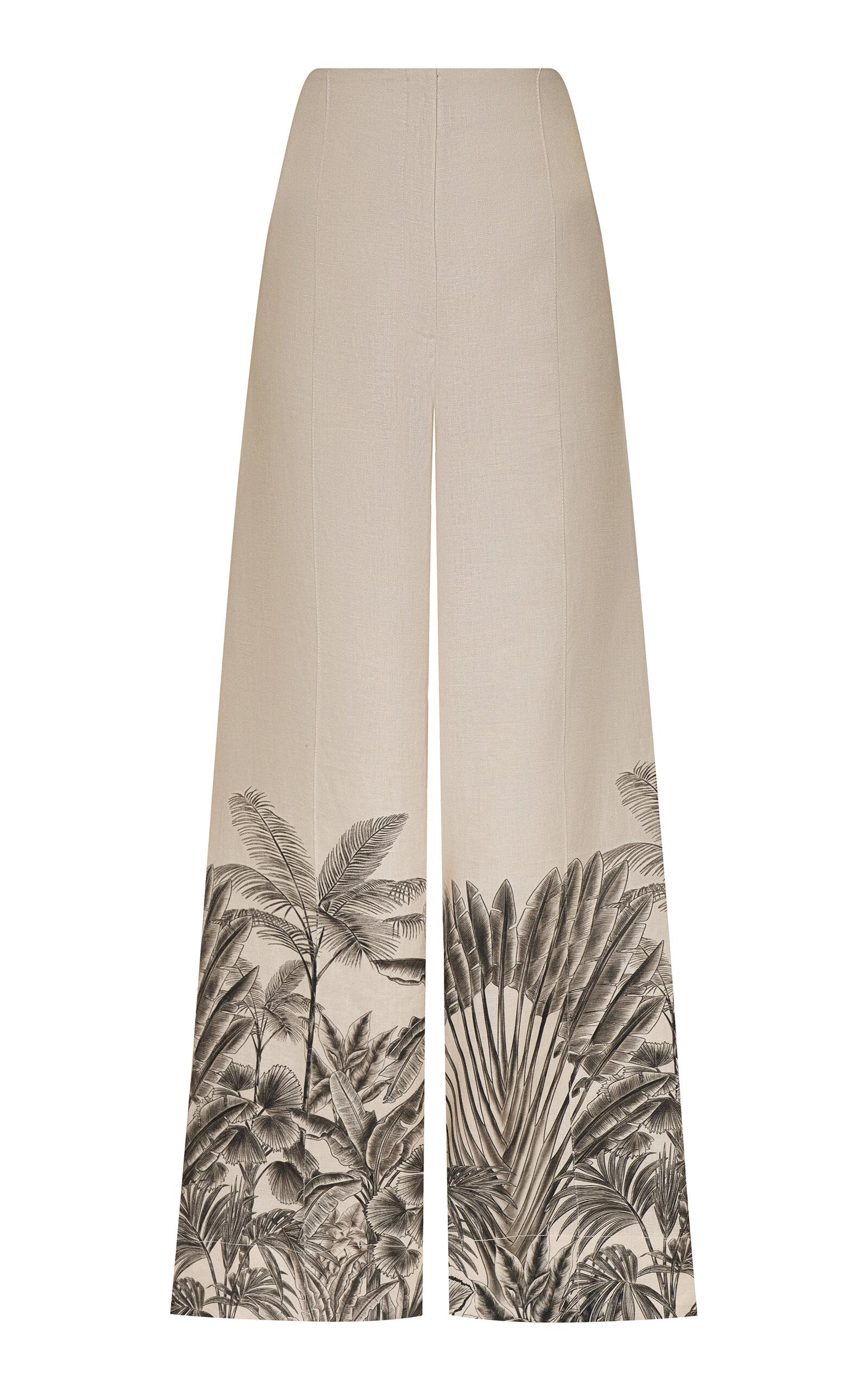 Andres Otalora Voz de Calma Linen Wide-Leg Pants - Moda Operandi by ANDRES OTALORA