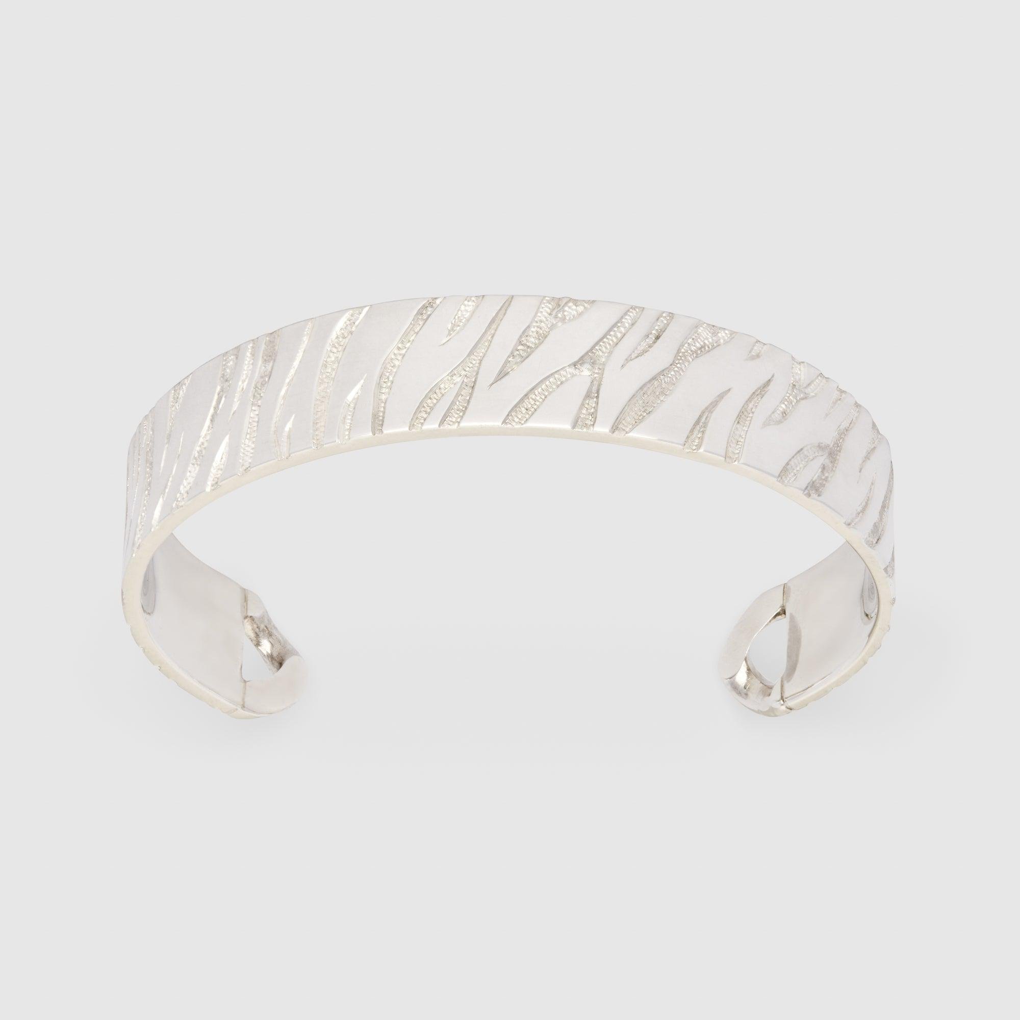 Bunney - DSM Exclusive ID Tiger Bar Cuff Silver by ANDREW BUNNEY